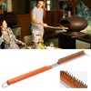 ANYEANER 21 Inch Pizza Oven Brush with Scraper,Brass Bristles Pizza