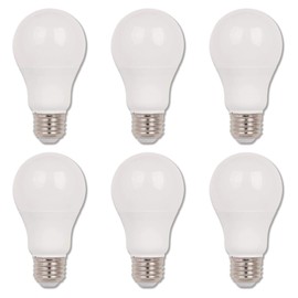 Westinghouse 5318920 6 Watt (40 Watt Equivalent) Omni A19 Bright White LED Light Bulb, Medium Base (6 Pack)