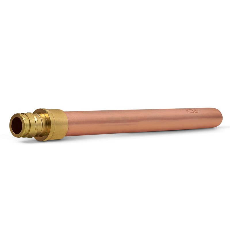 3/4" Expansion Copper Stub Out Pex-A, 3/4" x 8" Straight