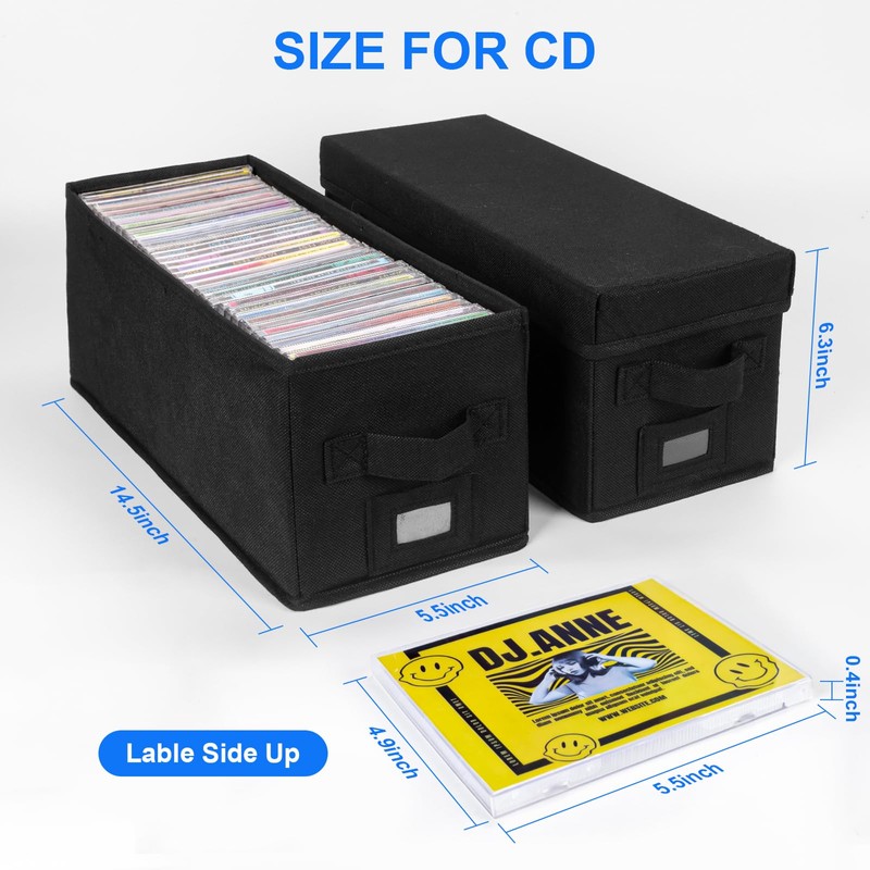 BOATISLE CD Case Holder with Handles and Lid – CD