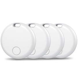 Air Tag Schlüsselfinder, Air Tracker Tag Kompatibel mit Apple Wo ist? APP (Nur iOS), Koffer Tracker für Gepäck/Taschen/Key, Batterielebensdauer EIN Jahr, IP67 wasserdicht(4er Pack)
