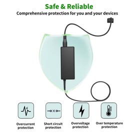Cazxooy 9V AC/DC Adapter Compatible with 24 24-A-A 24GC 24RGD Dual Alarm FM Clock Radio with Connector Velocity 1PL24 1PL24GC 1PL24RGD 9VDC Power Supply Cord Charger