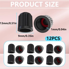 Pack of 12 Valve Caps Car Valve Caps Bicycle Universal Car Tyre Valve Caps Car Valve Caps Car Valve Cap Valve Cover with Seal Car Accessories for Stable Tyre Pressure Motorcycle