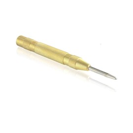 Driak Brass Automatic Center Punch Tool Automatic Spring Loaded Drilling Tool for Steel Wood Plastic Determine Drilling Position