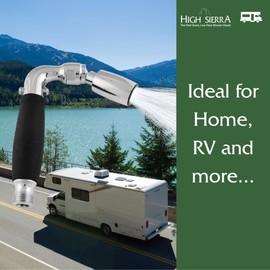 Fixed RV Shower Head with On Off Switch (Plumbing Code Compliant) - Solid Metal Construction - High Sierra's High-Efficiency RV Showerhead - 1.25 GPM - Chrome