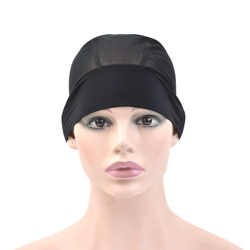 2 Pcs Headband Wig Caps Adjustable Mesh Wig Grip Cap