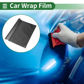 Motoforti Universal Car Wrap Film Vinyl Wrap Cover 4.92 ft x 11.81 Inch Protective PVC Black 1 Pc