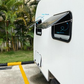 X AUTOHAUX Universal Gas Pressure Damper 80N/18Lbs Gas Spring Gas Spring Compression Spring Hinge Door Lift Car Accessories 17 cm / 6.7 Inches