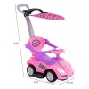 Funzone Carrito De Empuje Rosa Montable Paseo Toldo Claxón Funzone