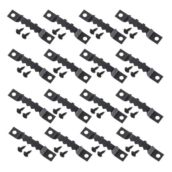 sourcing map 16Pcs Picture Hangers, Double-Eerration Frame Back Hanging Fasteners