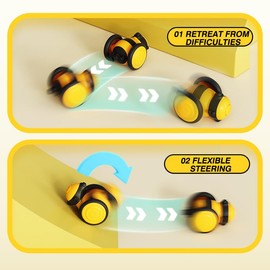 CUTIE PAW PAL Humble-Bee Interactive Cat Toy Car, Yellow