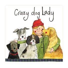 ALEX CLARK Crazy Dog Lady Fridge Magnet