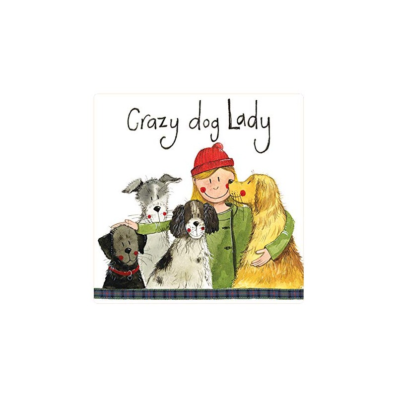 ALEX CLARK Crazy Dog Lady Fridge Magnet