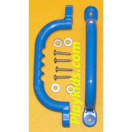 Handle Safety for Play Set Hand Grips Jungle Gym, Grab Bar for Swing Set Playgrounda Good Grip 10" Long (Blue (1-Pair))