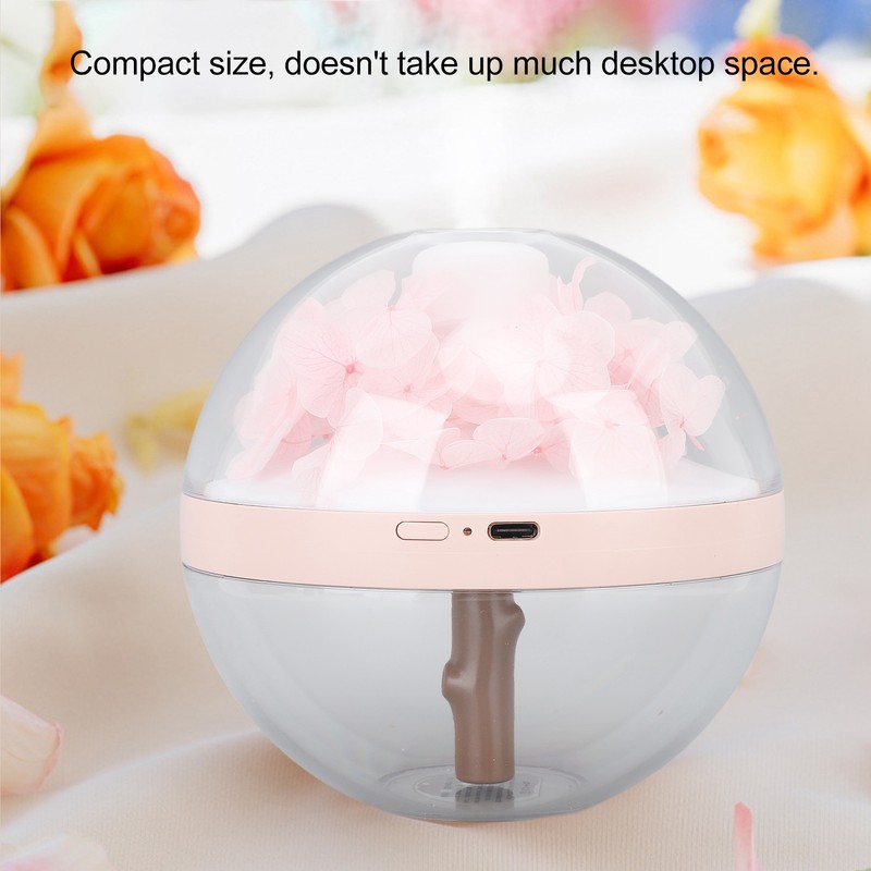 Essential Oil Diffuser Mini LED 270ml Pink Eternal Flower Aroma