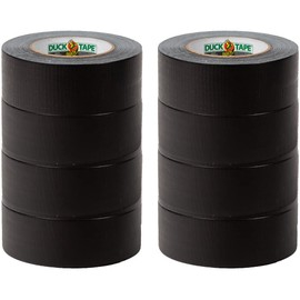 Duck Brand Max Strength Duct Tape, Black, 8-Roll Pack, 1.88 Inches x 35 Yards, 242860