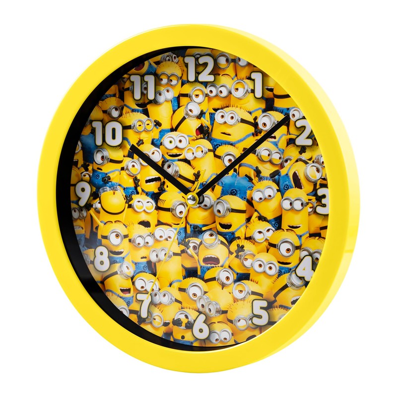 Accutime Kids Yellow Minions Wall Clock for Room Home Kitchen