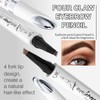 Magic Eyebrow Pencil, 3D Waterproof Microblading Eyebrow Pen with 4