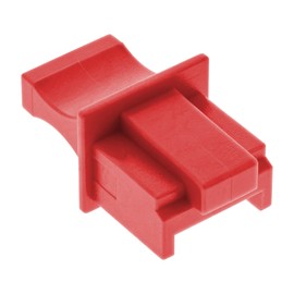Inline Dust cover, for RJ45 socket, color: red, 100pcs. Pack