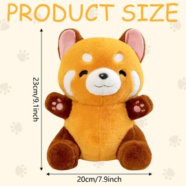Zkaoai Red Panda Cuddly Toy, 35 cm Red Panda Plush, Red Panda Plush Toy, Plush Red Panda, Panda Plush Toy, Fluffy Stuffed Toy, Panda Dolls Cushion Gift for Boys Girls
