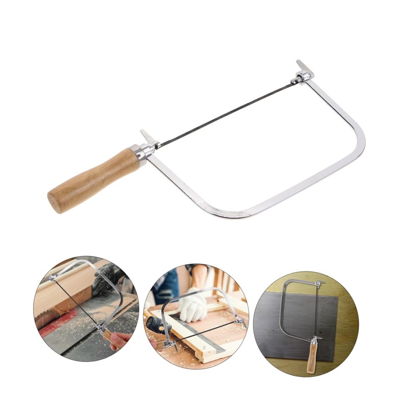 SHINEOFI 1 Set Coping Saw with Wooden Handle Ergonomic Hand