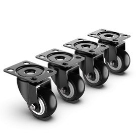 HOLKIE 50 mm Furniture Castors - 250 kg Total Capacity - Set of 4 Heavy Duty Castors without Brakes Castors Transport Castors Castors for Pallet Furniture