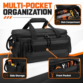 14-Inch Heavy Duty Tool Bag for Tool Storage – Durable Oxford Cloth Work Organizer for Handyman and Carpenter