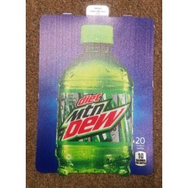 Dixie Narco (3) DIXIE NARCO 501E SODA VENDING MACHINE "DT MT DEW" 20oz VEND LABEL