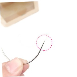 LALAFINA 50pcs Leather Sewing Curved Needles C-Type Weaving Needles for Heavy Duty Work Easy to Handle