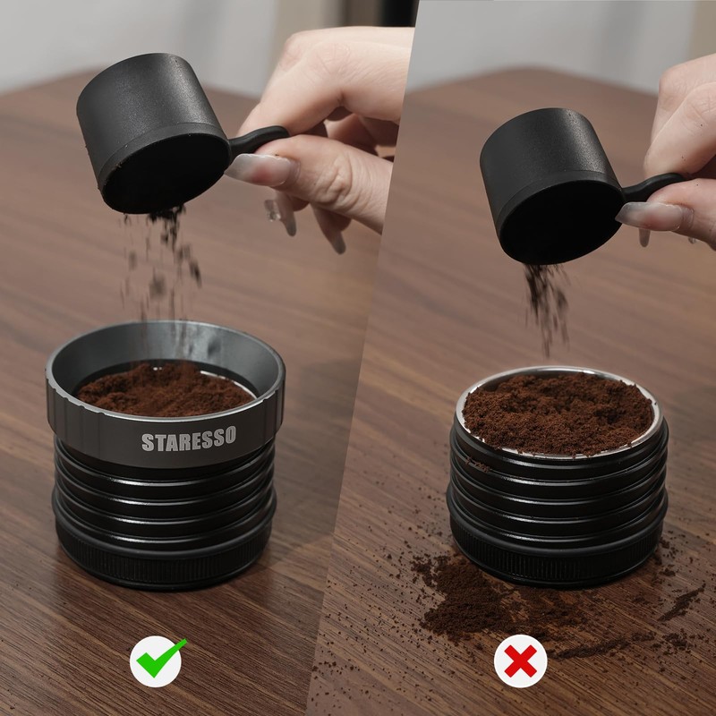 STARESSO 53 mm Aluminium Alloy Coffee Dosing Ring, Compatible with