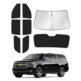 Canvcle Sunshades for 2021-2025 2026 GMC Yukon XL/Chevy Suburban Accessories Windshield Sun Shade Side Rear Window Shade Cover Sun Visor Shield Privacy Protection Keep Vehicle Cool Black 8PCS