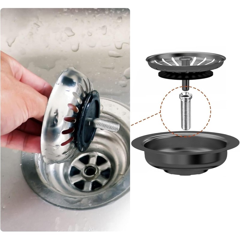 Zhenghebuy Sink Basket Screw,2 Pieces 35mm Hollow Kitchen Sink Plug