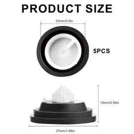 5pcs Toilet Flush Diaphragm Washer Replacement – Side Inlet Valve Seal for Cistern Fill Valve, Compatible with Ideal Standard & Siamp Flush Systems – Inlet Float Valve & Toilet Ball V-alve Repair Kit