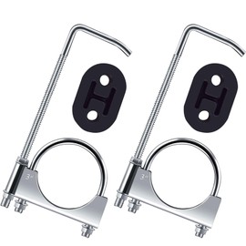 2PCS Exhaust Hangers, 3"Exhaust Clamp with Hanger Rear, 304 Stainless Steels Muffler Hanger, Universal Rubber Exhaust Hangers for Car Truck Exhaust Pipe (2Pcs 3 Inch)