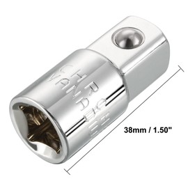 sourcingmap 3/8 Inch Drive (F) x 1/2 Inch (M) Socket Adapter, Female to Male, Cr-V