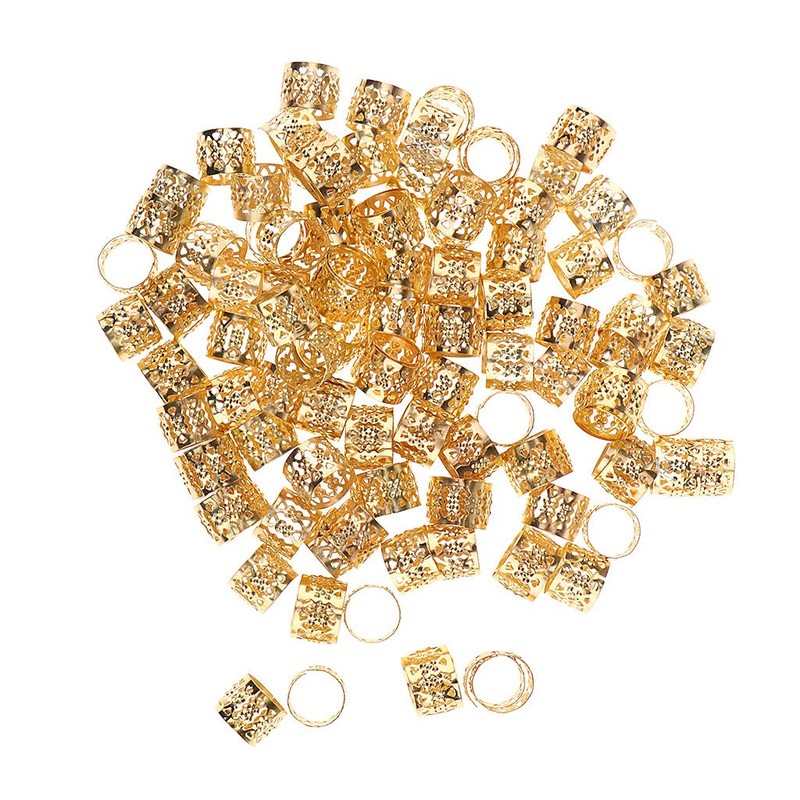 DYNWAVE About 100pcs Hair Links Hair Beads Dread Hair Beads