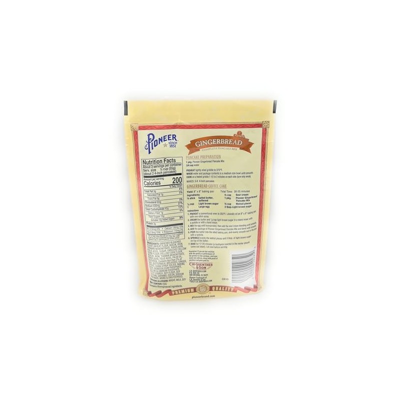 Pioneer Gingerbread Complete Pancake Mix 6oz - pack of 3