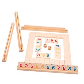 ORFOFE 1 Set Wooden Board Game for Adults Portable Travel Shut The Box Game for Family Gatherings Engaging Entertainment with Dice for Parties and Social Events