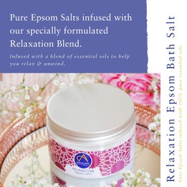 Absolute Aromas Epsom Bath Salts - Magnesium Sulphate Infused with 100% Pure Essentials Oils (Relaxation, 300g)