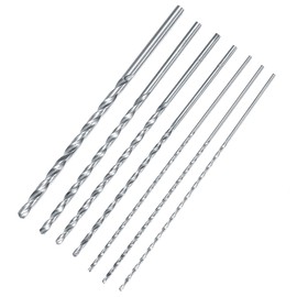 7 Pcs 150mm Extra Long High-speed Steel HSS Twist Drill Bit Kit, Spiral Drill Bits High Hardness for Wood Plastic Aluminum Masonry DIY Home Building Drill Bits - Diameter 2/3/3.5/4/5mm