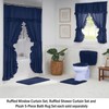Stoneberry Home Ruffled Shower Curtain Set, Elegant 4-Piece Bathroom Ensemble