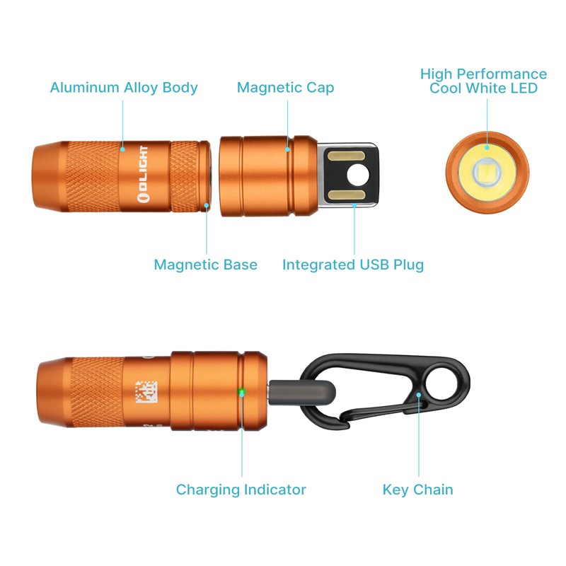 OLIGHT IMINI 2 EDC Rechargeable Keychain Flashlight, 50 Lumens Compact