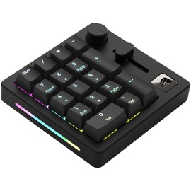 Glorious GMMK Macro Pad - Black Mechanical Numpad - 10 Key USB Keypad - Hotswap, Programmable Volume Knob, RGB Backlit, Wired & Wireless Bluetooth- Gaming Keyboard Number Pad