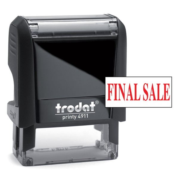 Trodat Printy Self-Inking Stock Stamp-"Final Sale" Red pad, Climate Neutral,