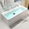 Seatery Bathtub Stopper, Silicone Tub Drain Stopper/Plug/Cover with 27.5" Stainless