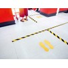 Durable Floor Stickers Footprint Removable 90 mm x 0.2 mm