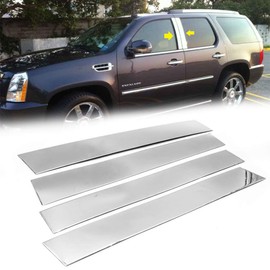 Exclusive 304 Steel 4PCS Door Center Pillar Posts Overlay Compatible with 2007-2014 Escalade EST ESV