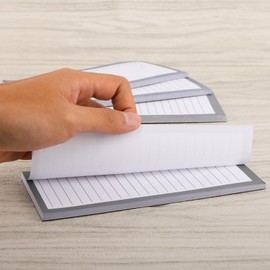 4 Pack Magnetic Notepads for Refrigerator，200 Sheets Grocery List Large Magnet Pad for Fridge,Full Magnet Back Design Magnetic Memo Pads for Grocery List, Shopping List, To-Do List (Gray, 4 pack)