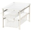 Simple Houseware Stackable 2 Tier Basket Drawer, White