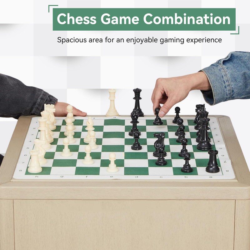 Tournament Chess Mat Portable PU Leather Tournament Roll Up Chess